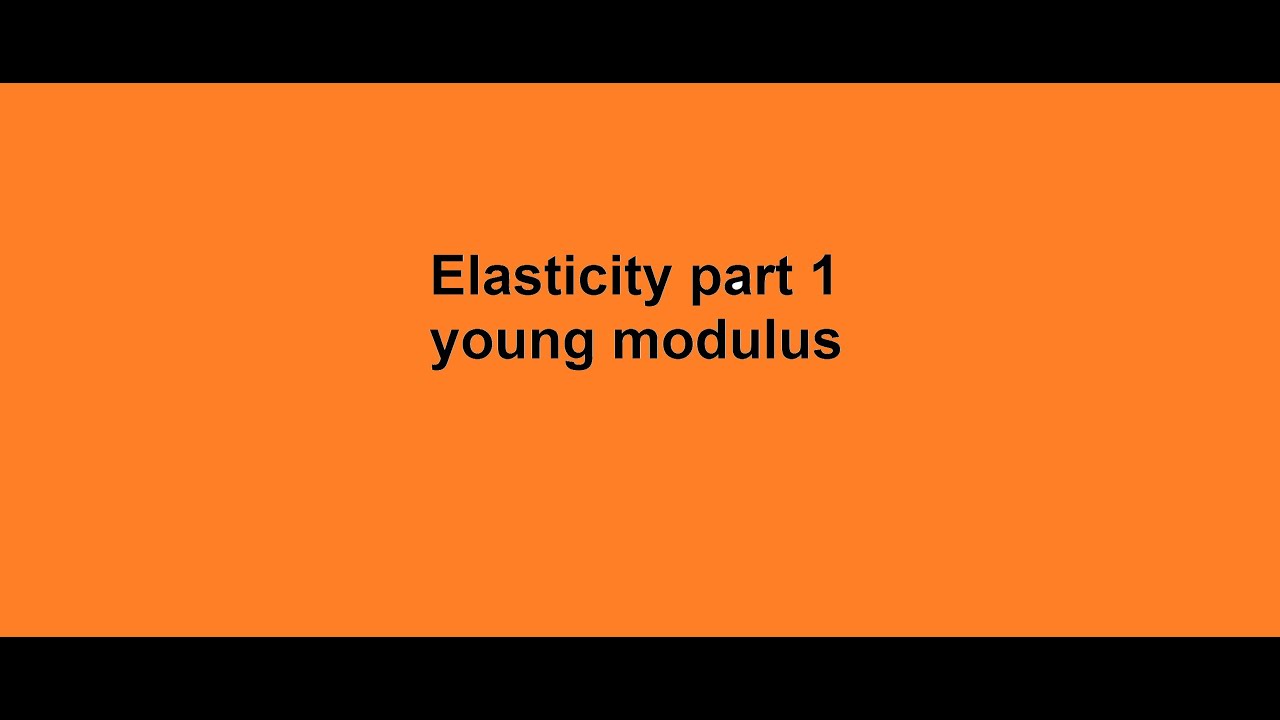 Elasticity المرونة Part 1