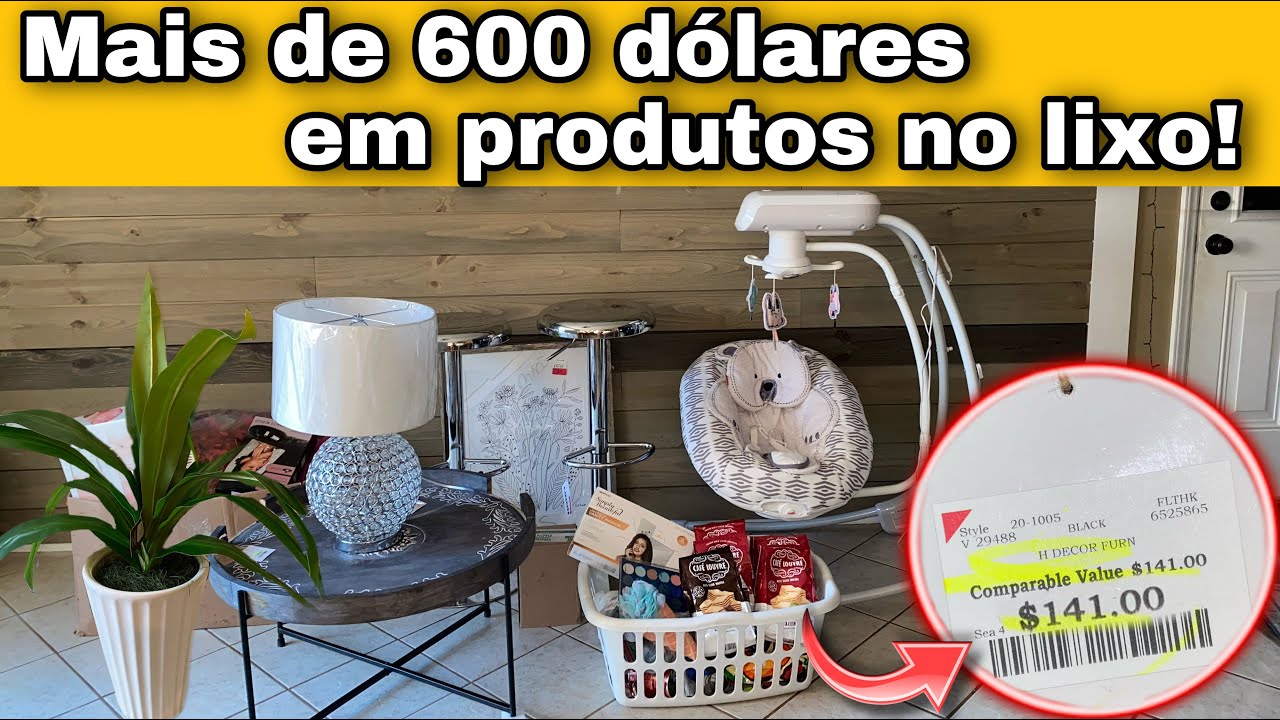 MAIS DE 600 DÓLARES EM PRODUTOS ENCONTRADOS NO LIXO DOS ESTADOS UNIDOS!🇺🇸🇺🇸🇺🇸