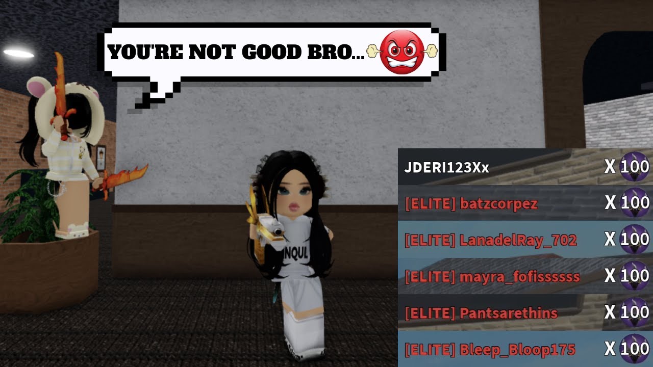 Making MAX LEVEL players RAGE QUIT in MM2 pt.7 (Murder Mystery 2)