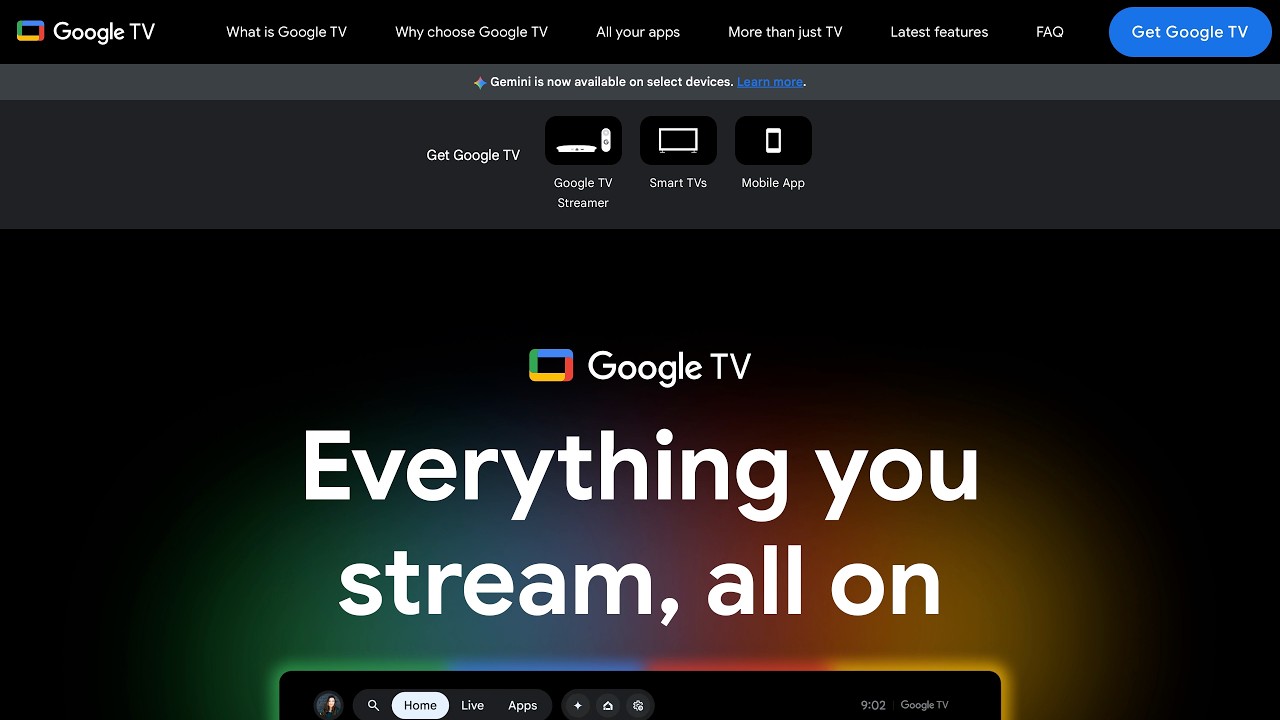 Google TV | All in one smart TV streaming platform · Tv.google · 2026