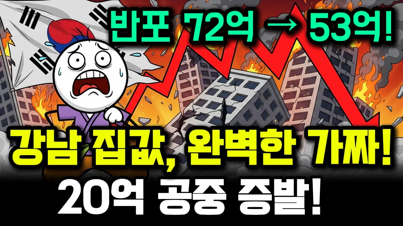 반포 래미안 원베일리 72억→53억 '충격'… 강남 아파트 20억 증발 현장