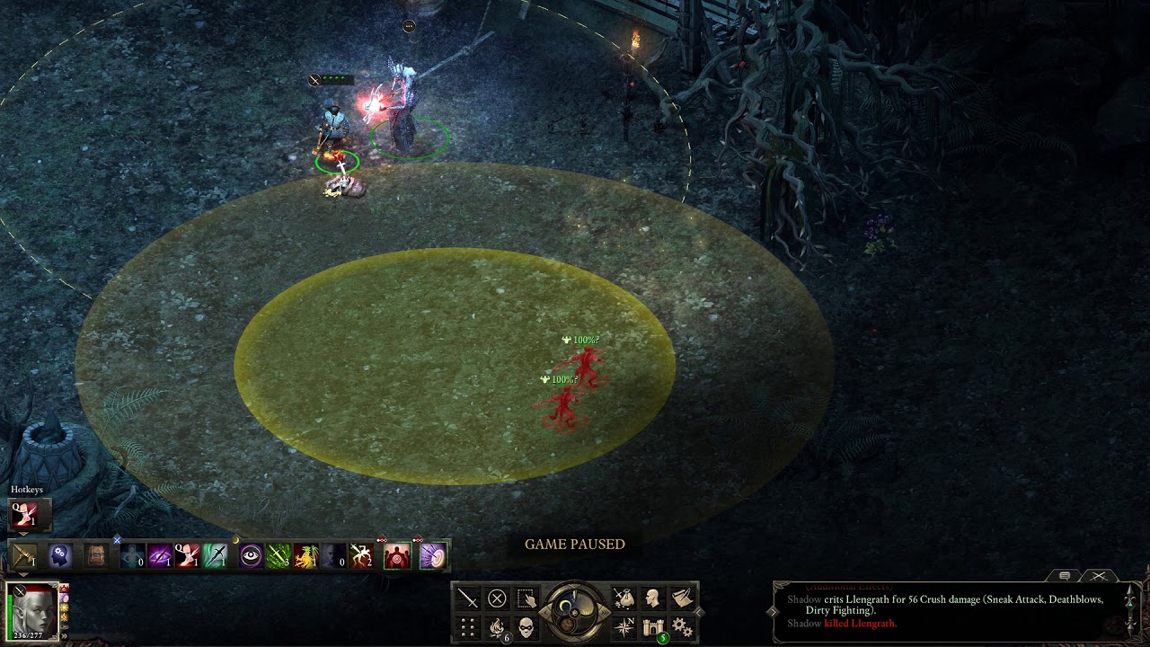 Pillars of Eternity - PotD Solo Rogue - Llengrath Bog Dragon Fight