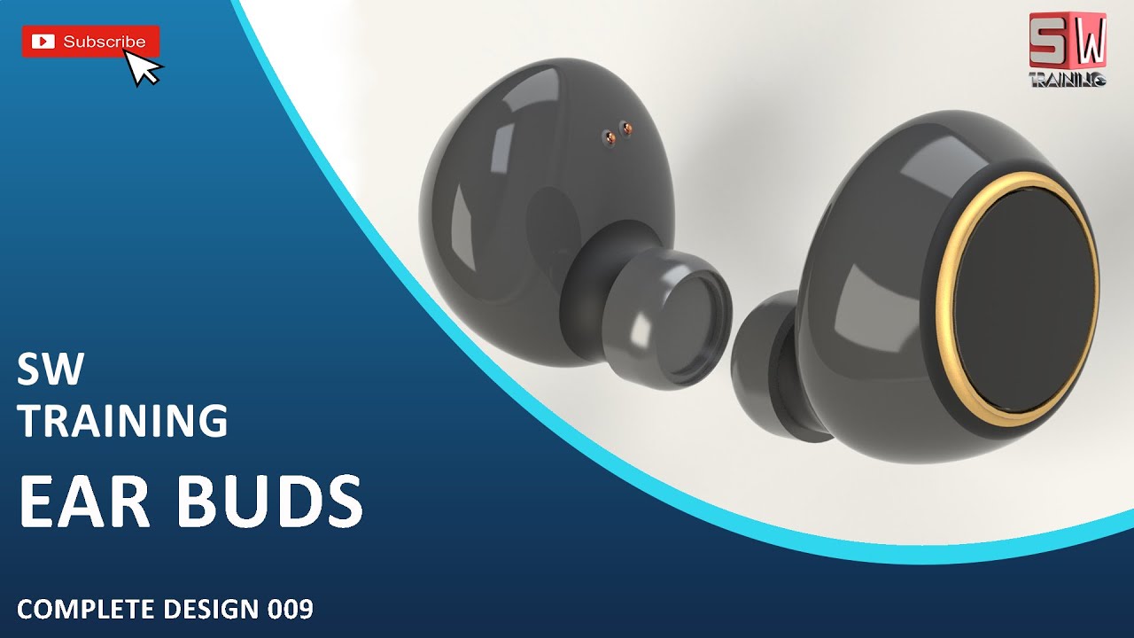 Solidwork Ear Buds Design for Beginner 2022