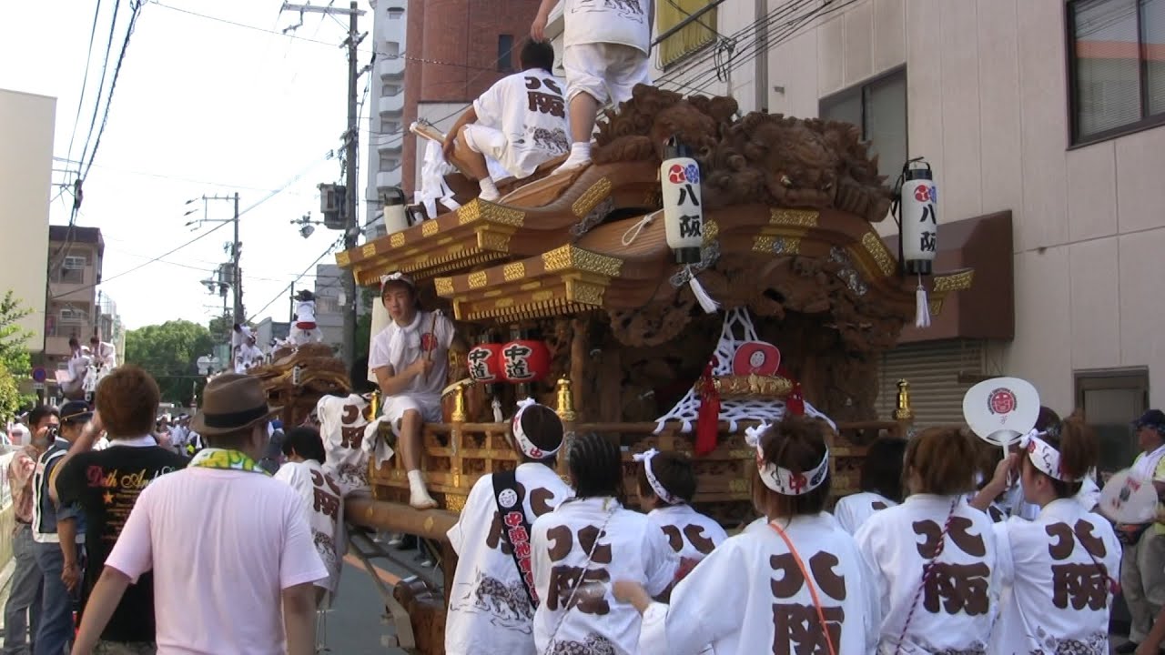2008/7/20 中浜・西今里・中本・中道 4町地車の出会い