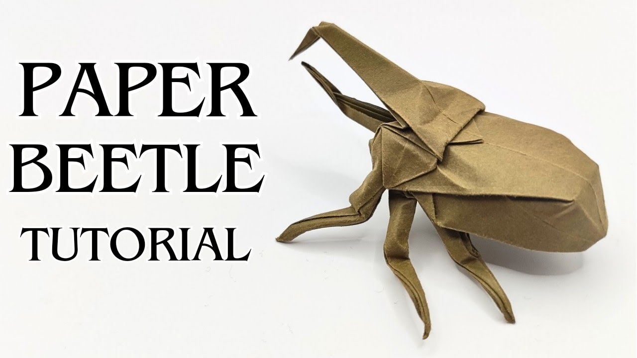 Origami BEETLE tutorial by Jo Nakashima | How to fold a paper beetle