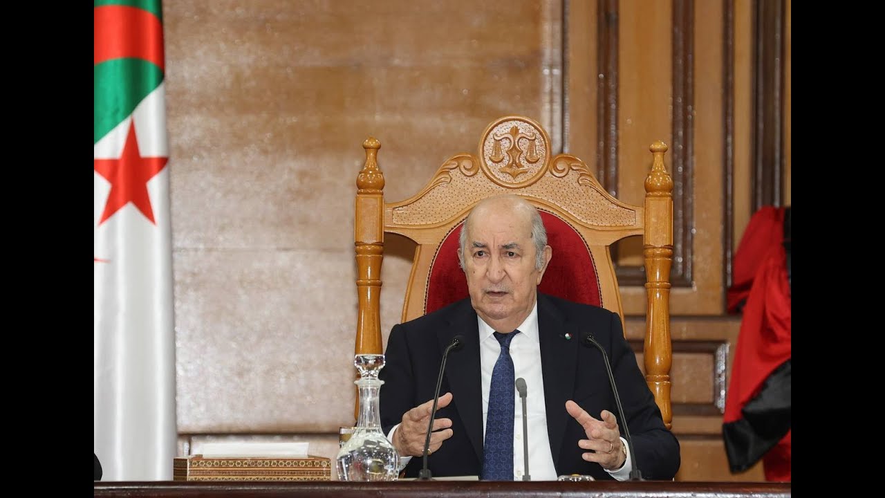 خطاب رئيس الجمهورية خلال إشرافه على مراسم افتتاح السنة القضائية 2025-2026