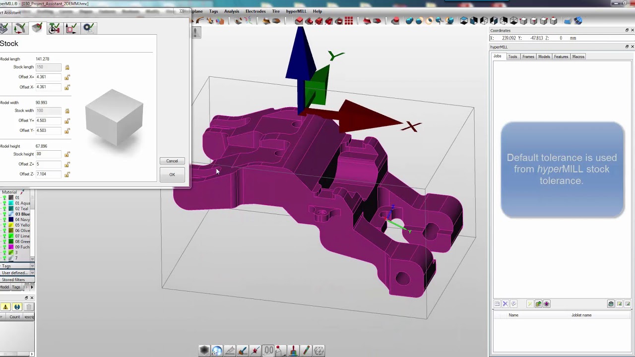 hyperMILL 2018.1 -  Project Assistant