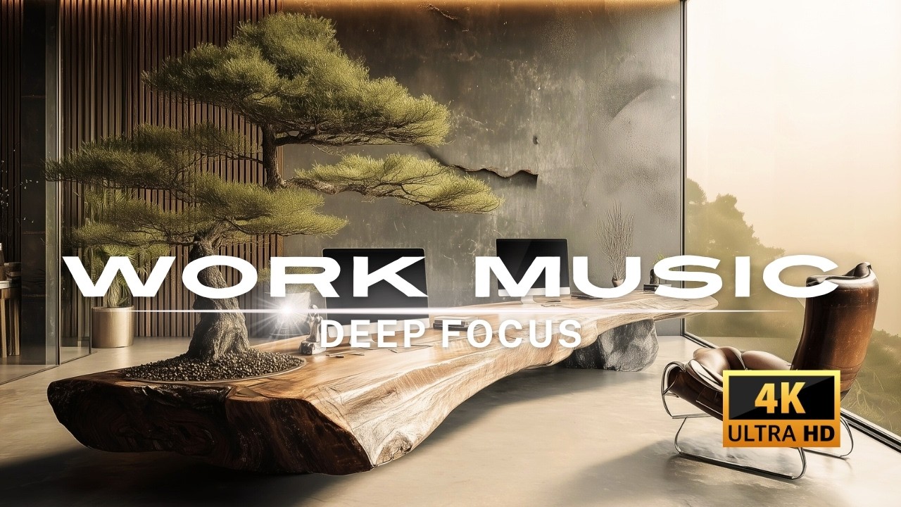 Work Music for Deep Focus | 3 Hours of Snowy Day to Shooting Star Night (4K)