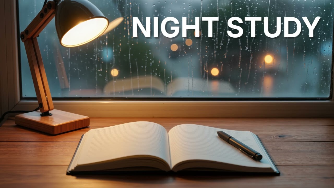 Rainy Night LoFi 🌧️ Late Night Study Session | 1 Hour Calm Focus