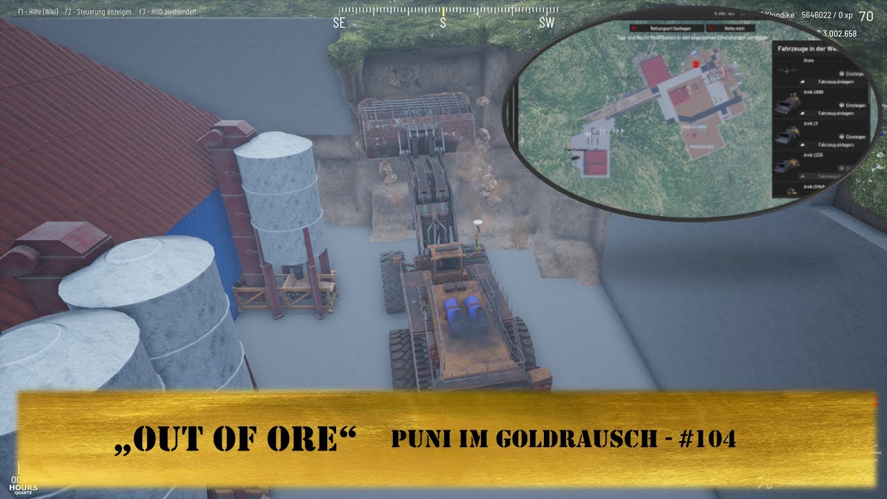 Out of Ore - Puni im Goldrausch Teil 104 |  Weg um die Produktionshalle / Anlagenübersicht