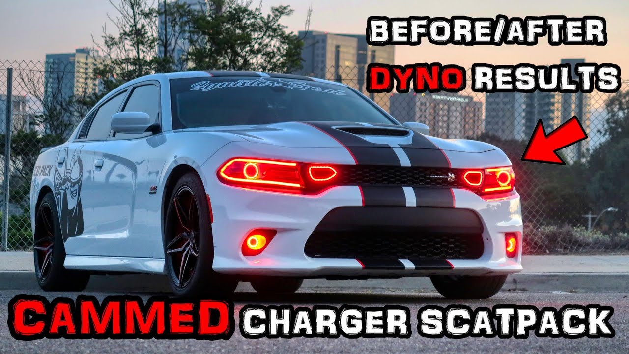 How much HORSEPOWER gain? CAMMED Charger Scatpack with BEFORE/AFTER DYNO RESULTS!