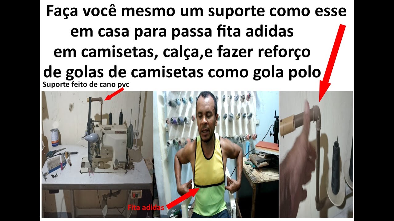 como passar fitas adidas na maquina pespontadeira