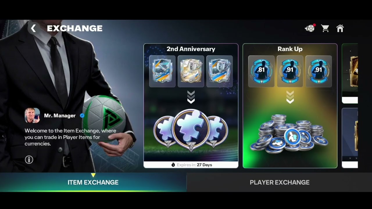 Fc Mobile 26 How to Item Exchange