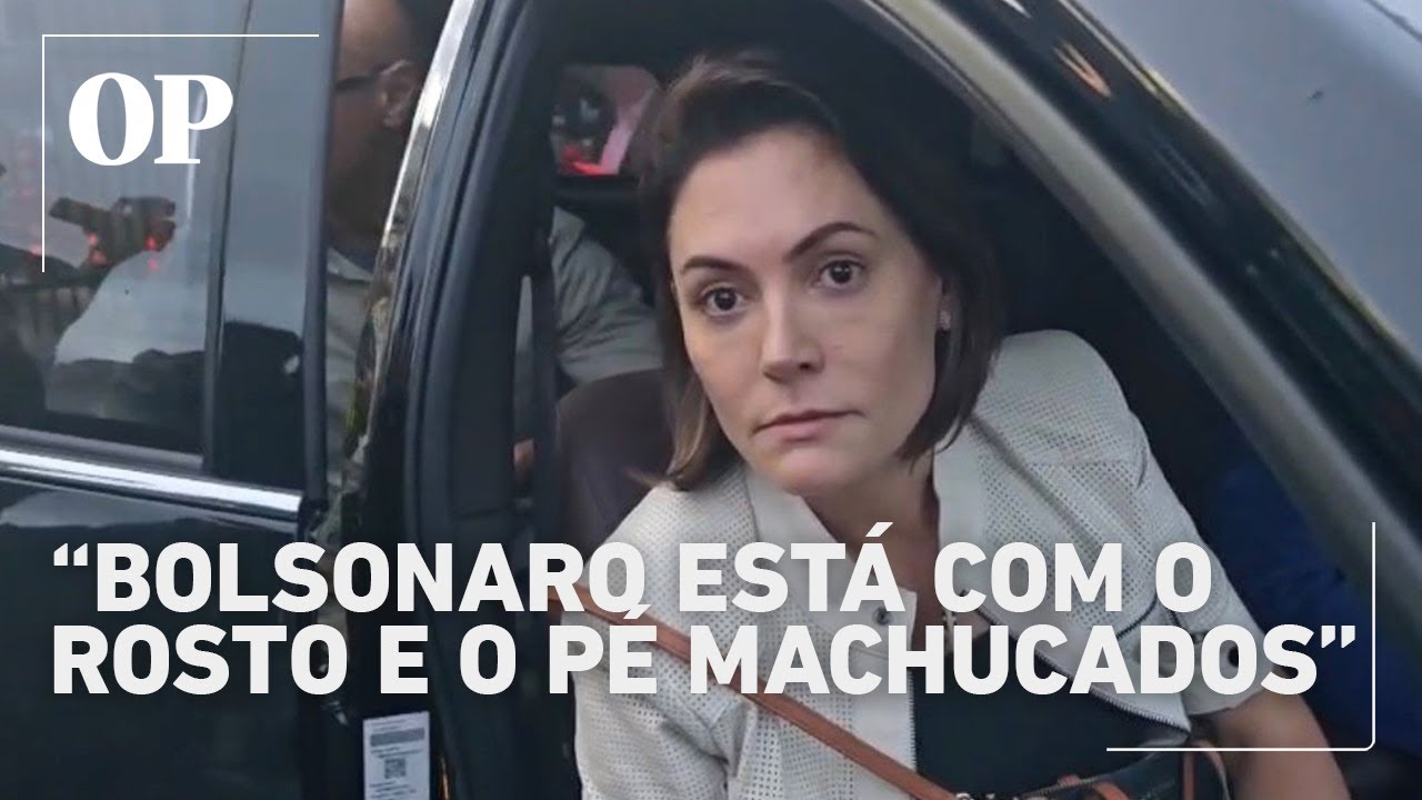 Michelle detalha situação de Jair Bolsonaro após queda na prisão: “Está com rosto e pé machucados”