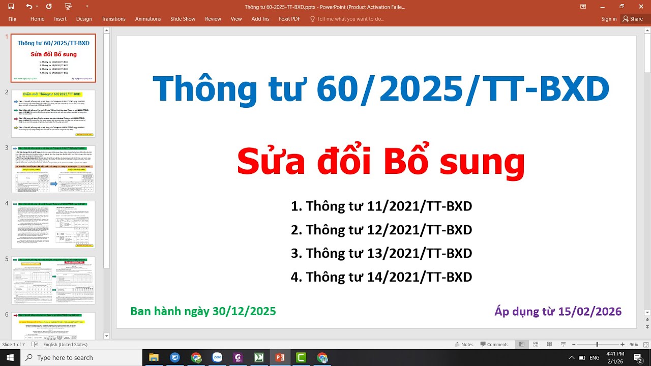 Thông tư 60/2025/TT-BXD của Bộ Xây dựng  Sửa đổi bổ sung Thông tư 11 12 13 14 năm 2021