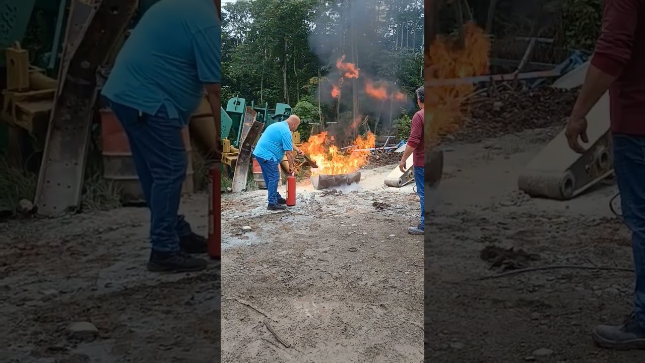 Uso de extintor de CO2 #fuego