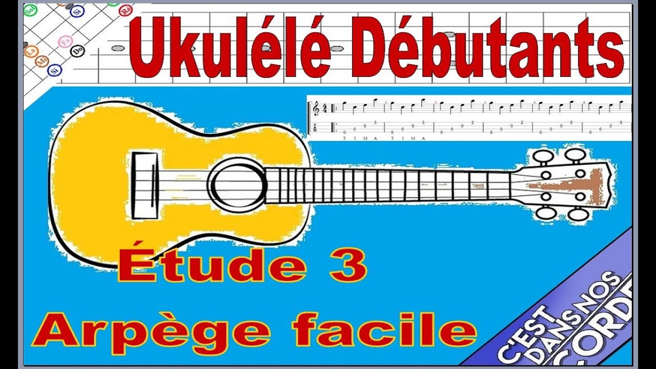 ♫ Ukulélé / Arpège facile pour débutant / Étude 3 (Tabs) ♫