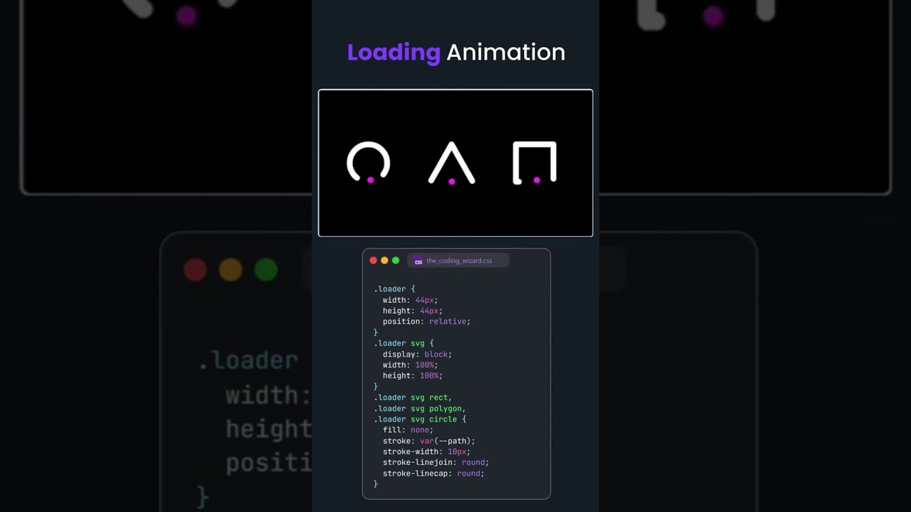Epic Loading Animation with Just HTML & CSS! 🚀🔥 #coding #shorts #viralshorts