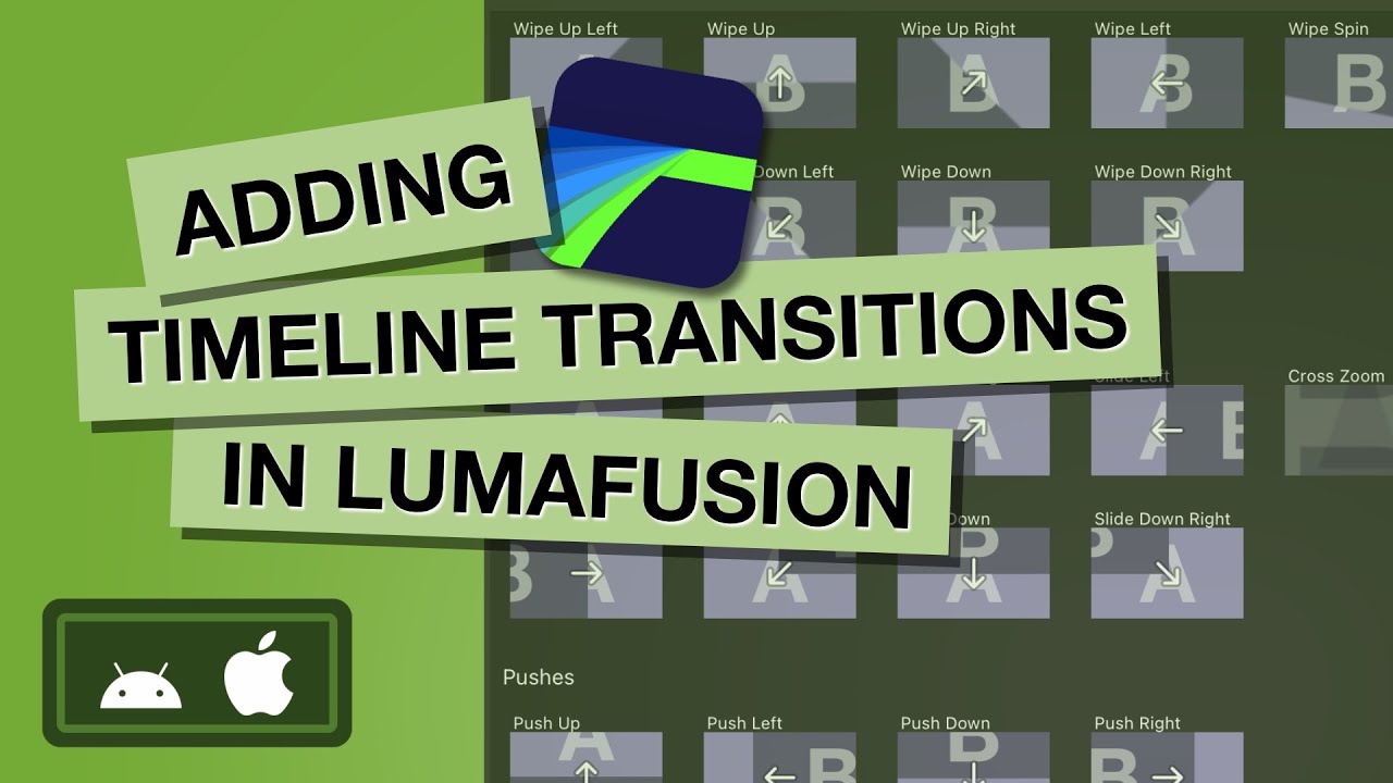 Adding Timeline Transitions in LumaFusion