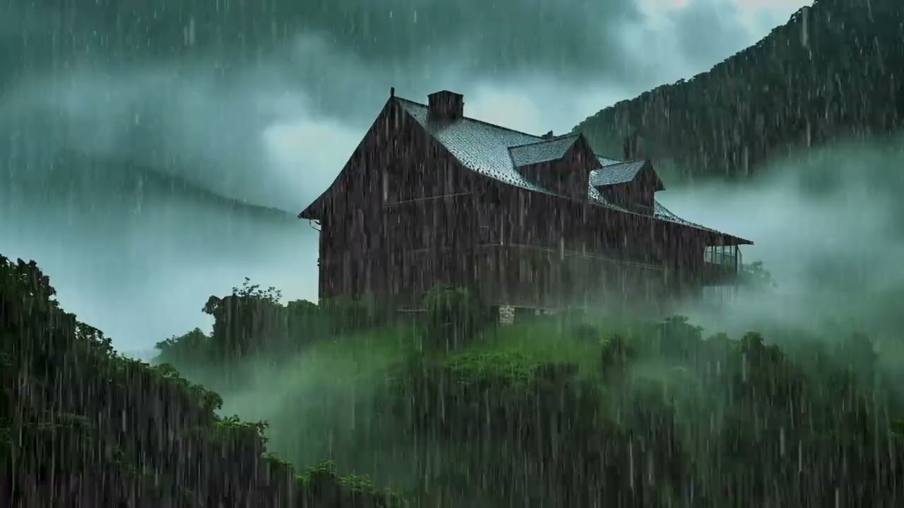 Cozy Wooden House in Rain 🌧️🏡 | Relaxing Forest ASMR