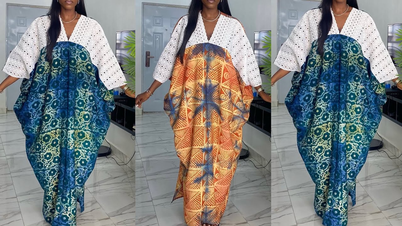 BEGINNERS FRIENDLY: How to Cut and Sew a Simple Bubu dress with stylish Lace Design.
