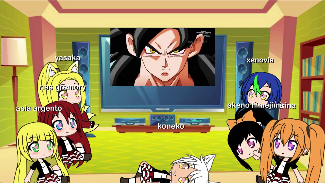 clan gremory reacciona a goku ssj 4 vs goku ssj blue