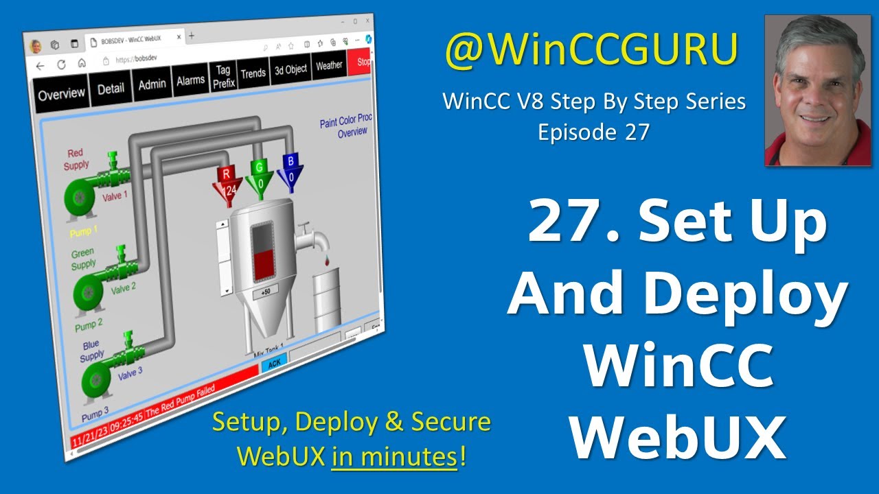 WinCC v8.0 Step By Step 27: How to Setup & Deploy WebUX - Runtime In A Browser 🤯👀  #winccguru