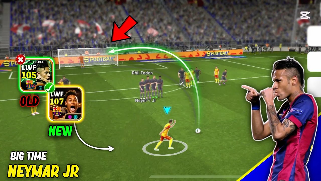 Big Time 107 Acceleration Burst NEYMAR JR Лучшая карта в eFootball 2025 Mobile 🔥