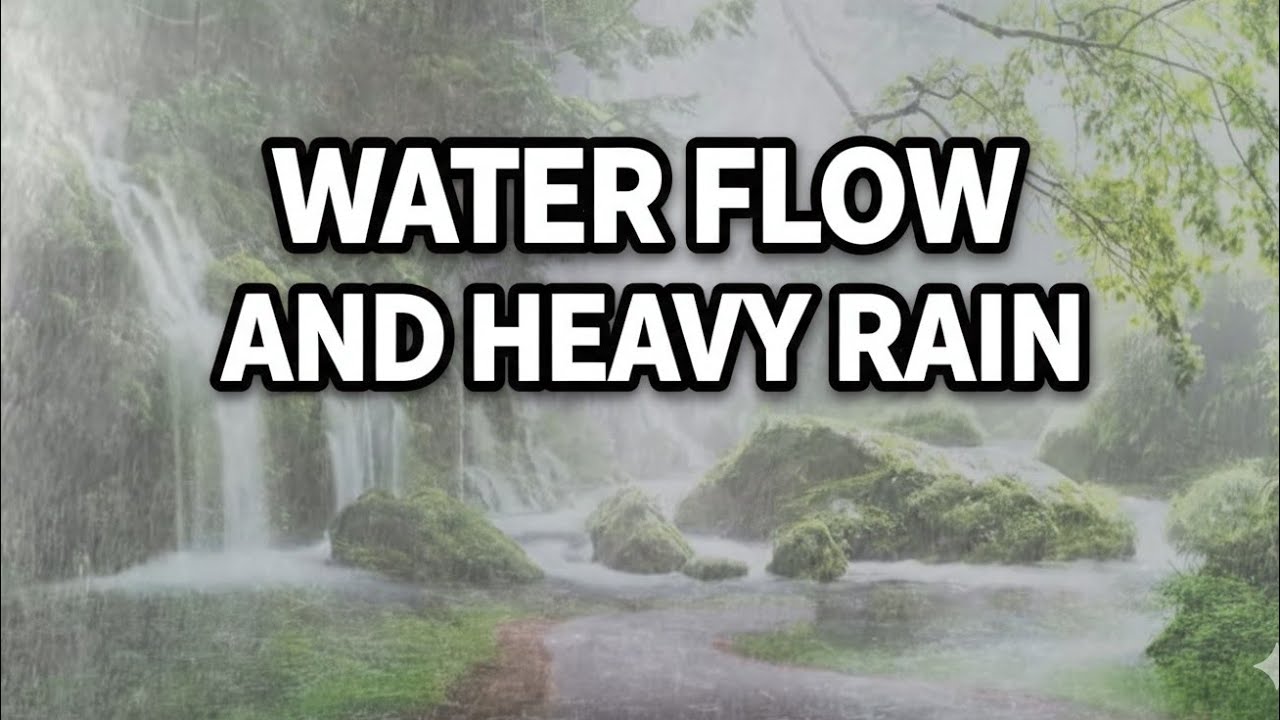 WATER FLOW AND HEAVY RAIN - RELAXING SLEEP