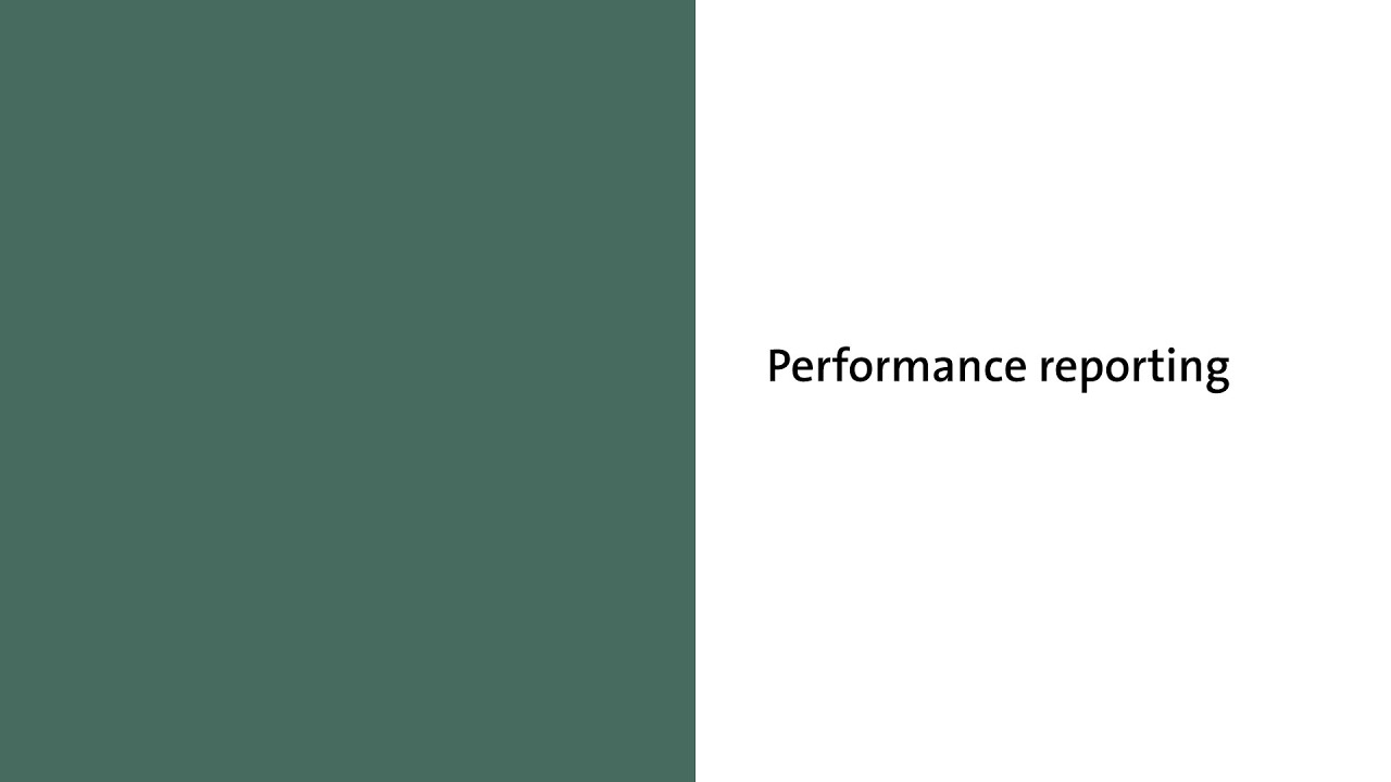 Performance reporting - why is it important?