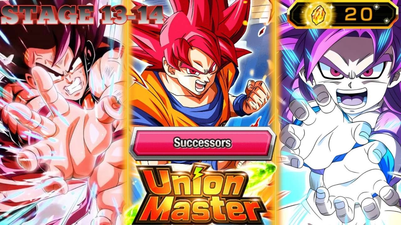ALL MISSIONS COMPLETED! UNION MASTER STAGE 13 & 14 VS SSJ4 GOKU DAIMA - Dragon Ball Z Dokkan Battle