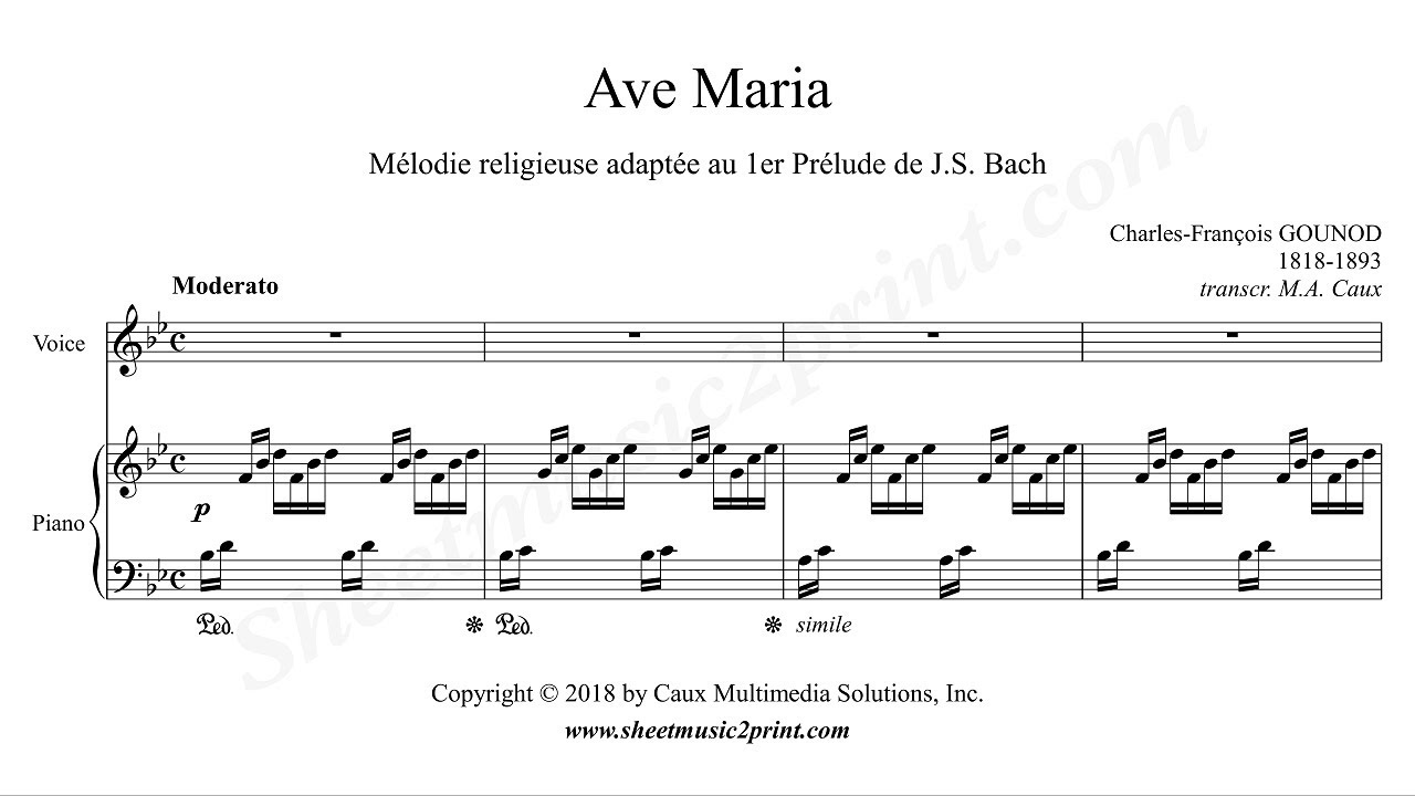 Gounod : Ave Maria - B flat Major