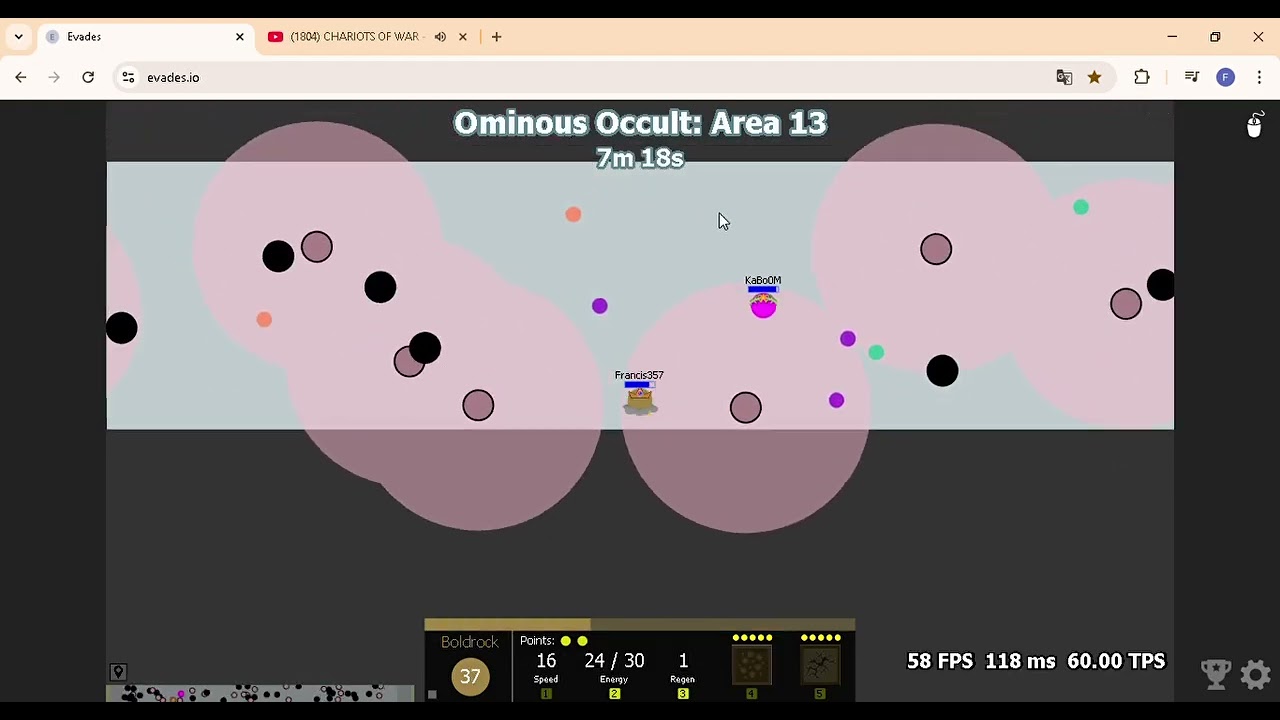 GAMEPLAY US//DOING OMINOUS OCCULT WITH MY FRIEND KABO0M AS A DUO IN EVADES.IO//YT/Francis357
