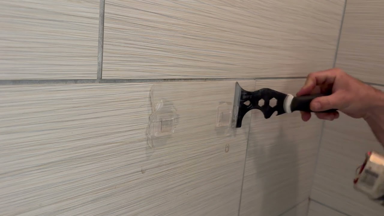 Removing Annoying Adhesive Hooks on Shower or Kitchen Tile