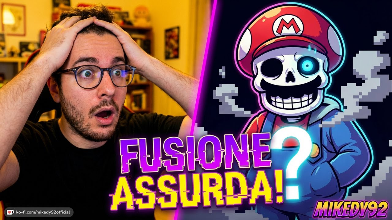 Ho FUSO Mario con Sans… ed è uscito QUESTO 💀🍄 (Live Disegno Assurda) #2