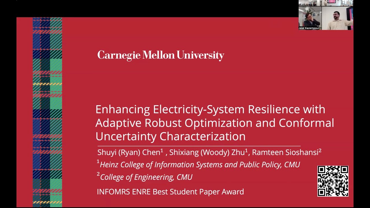 Ramteen Sioshansi: Enhancing Electricity-System Resilience with Adaptive Robust Optimization