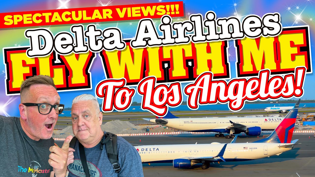 FLY with me to LOS ANGELES on DELTA Airlines   SPECTACULAR Air to Ground VIDEO inc THE GRAND CANYON!