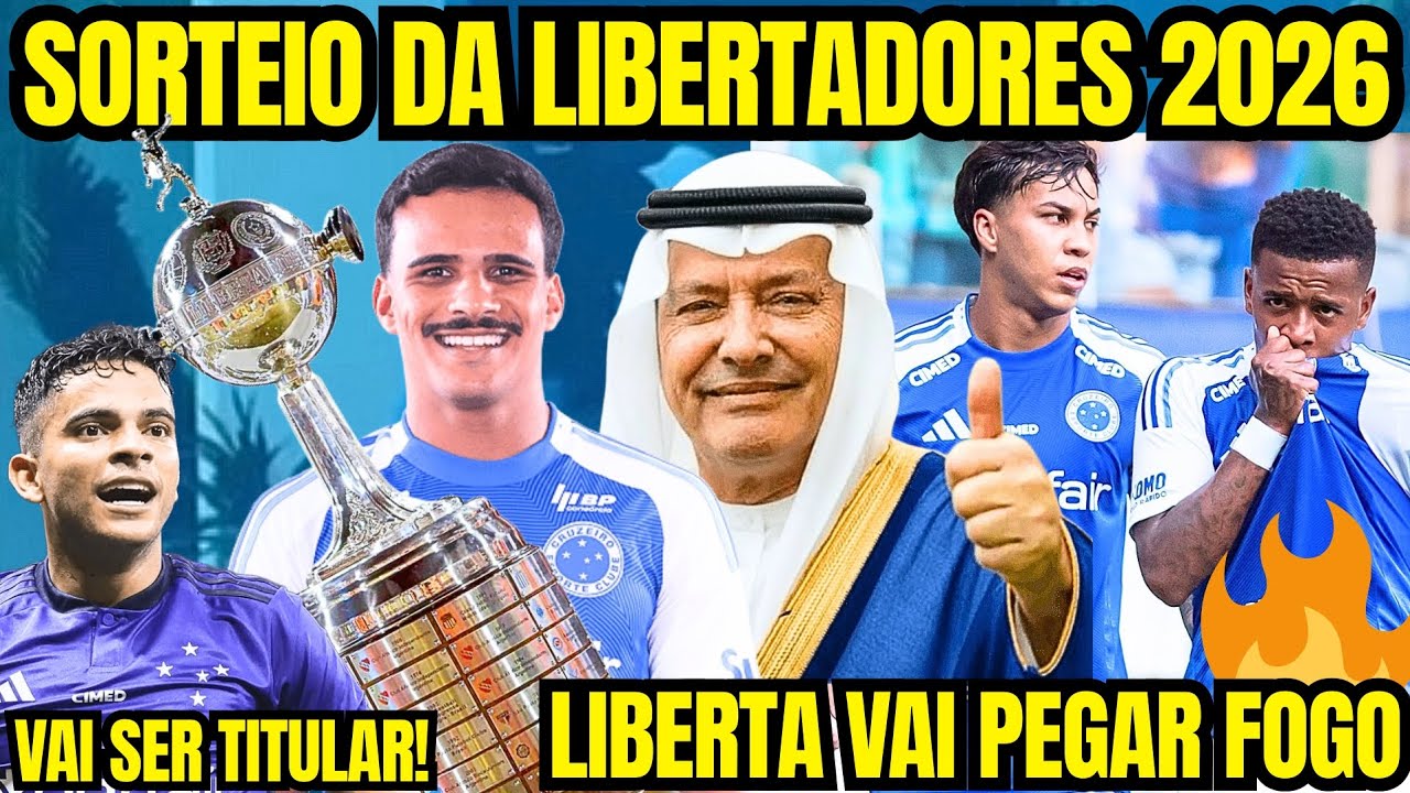 SORTEIO DA LIBERTADORES! KAIO JORGE E ARROYO FORA, ESTREIA DE BRUNO RODRIGUES CONTRA O POUSÃO, MAIS