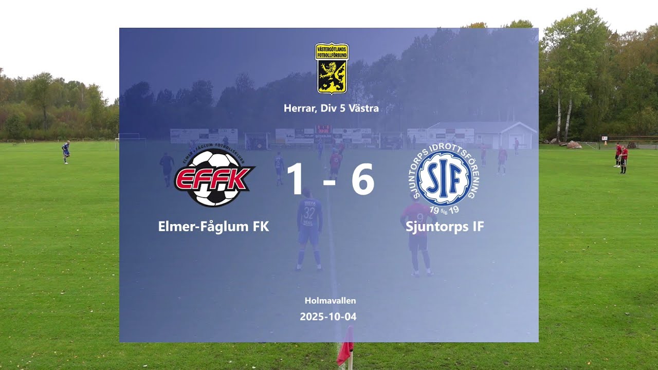 251004 Elmer-F&aring;glum FK - Sjuntorps IF, H&ouml;jdpunkter
