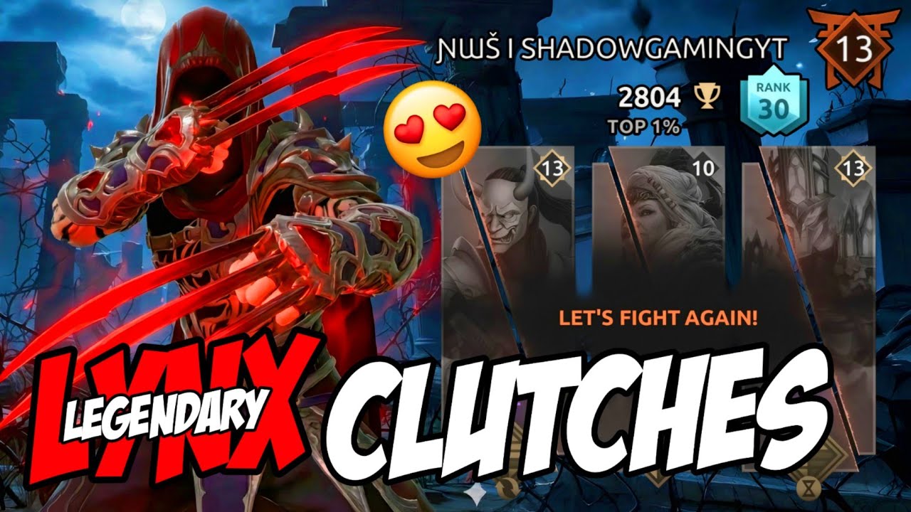 Using Legendary LYNX At His FULL Potential 😈 LYNX Compilation Part-11 ❤️‍🔥 | Shadow Fight 4 Arena