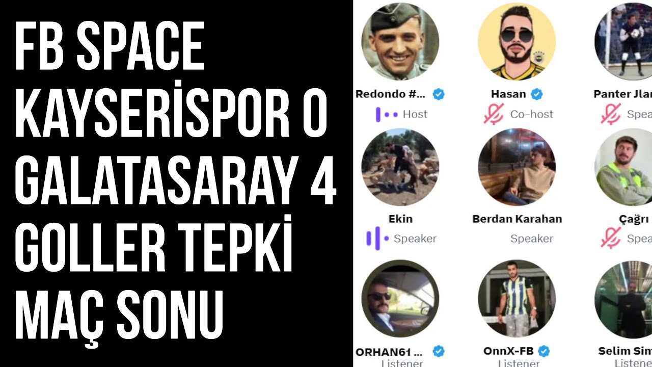 FB Space Odası 🔥 Kayserispor 0-4 Galatasaray Tepki Goller Maç Sonu 24.8.25 