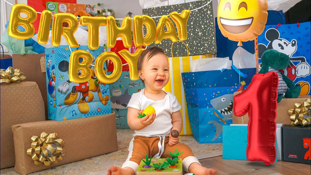 BIRTHDAY Morning PRESENT Opening on THEO&rsquo;S 1st Birthday! (Secret Gifts!)