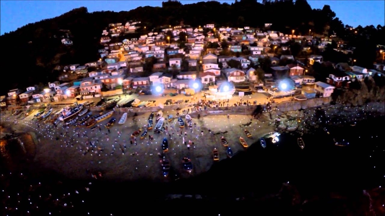 A Thousand Lights event. Cocholgue, Chile 2015. A'MAR, A Prayer for the Sea.