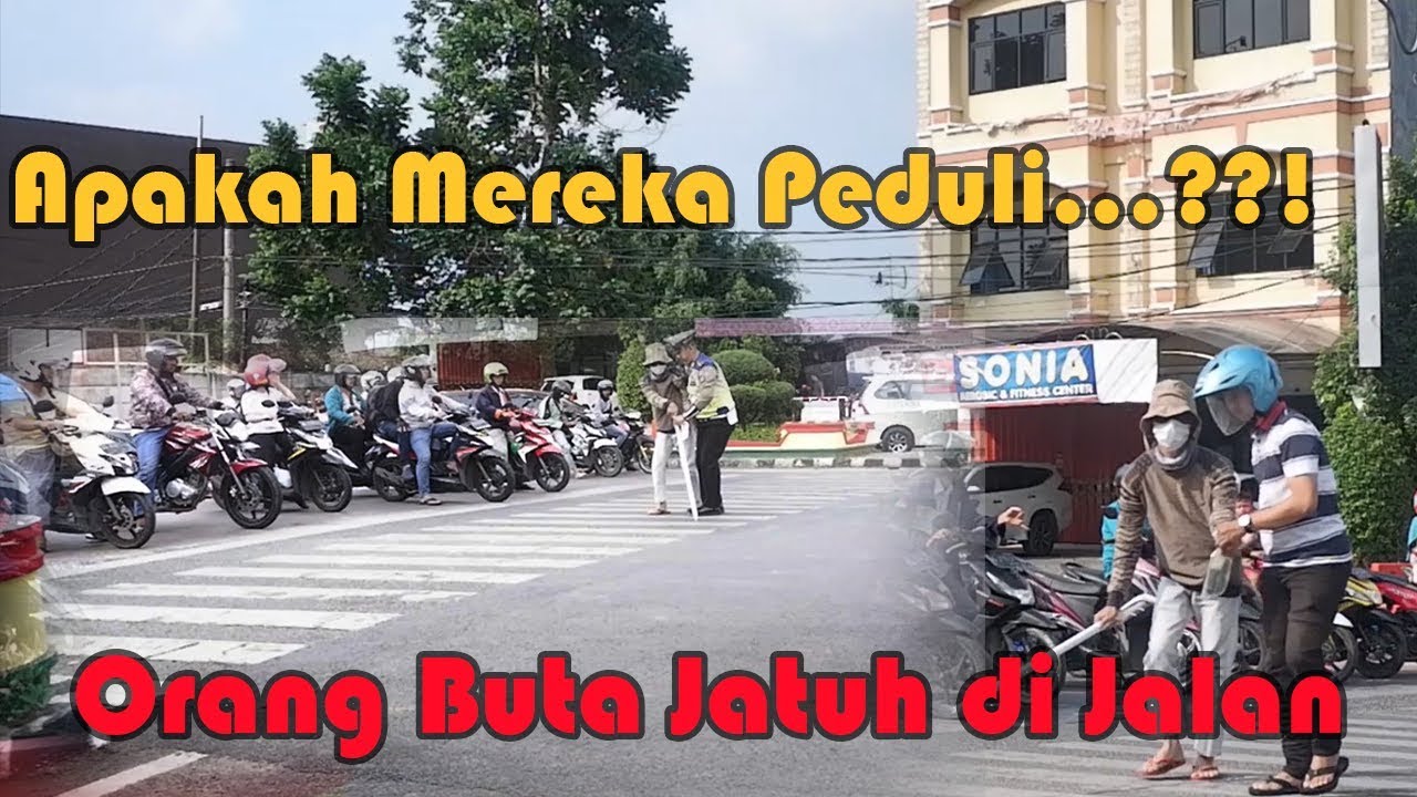 Orang Buta Jatuh di Lampu Merah || Sosial Eksperimen