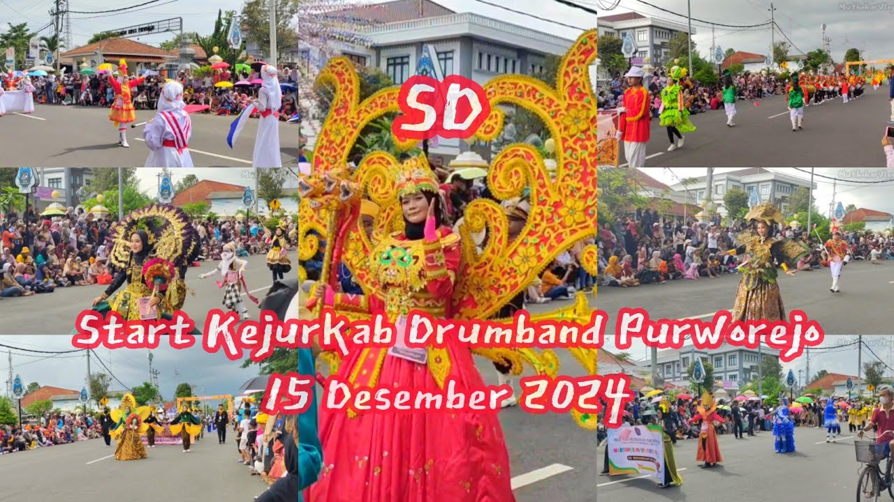 Start Kejurkab Drumband Purworejo SD 15 Desember 2024