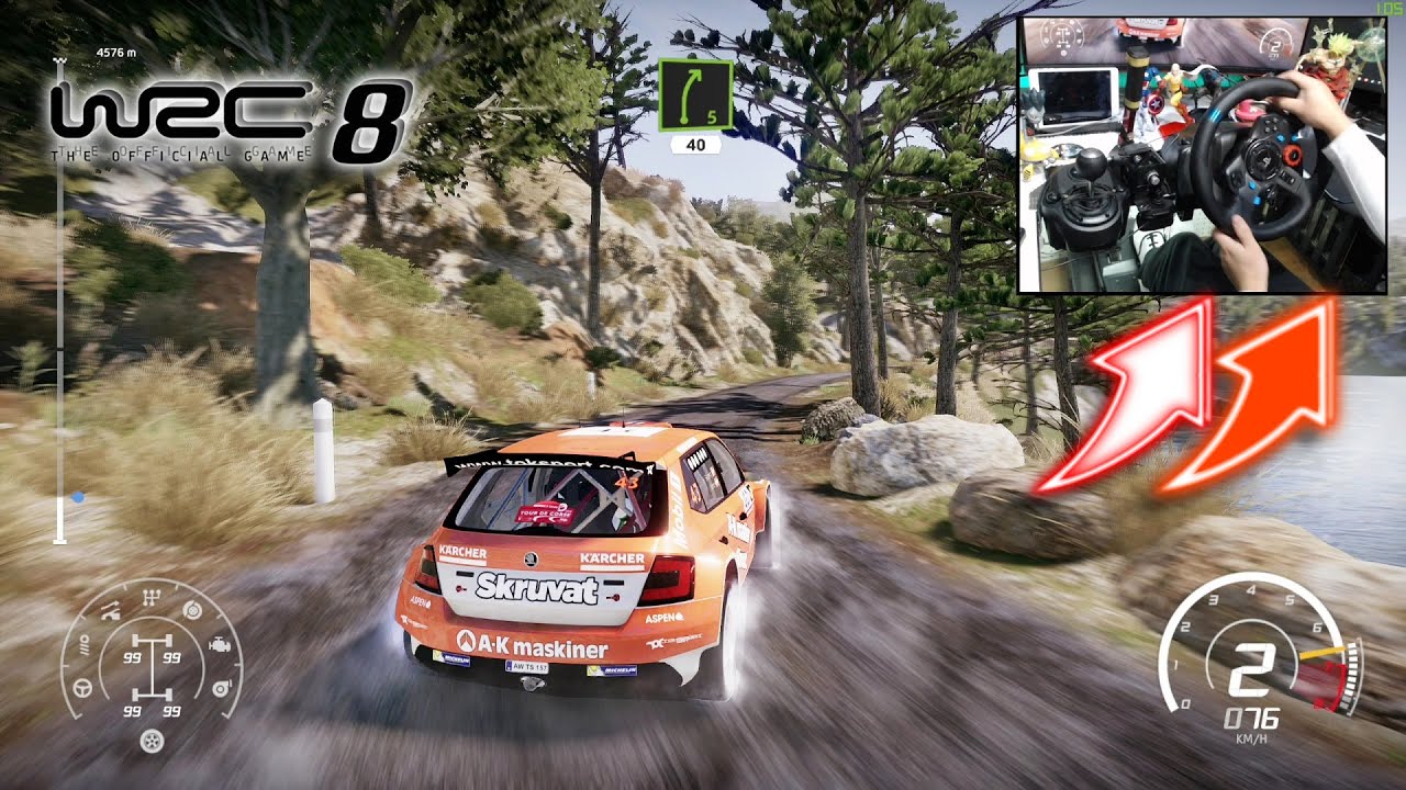 WRC 8 &Scaron;koda Fabia R5 Settings Tour de Corse / Logitech G29