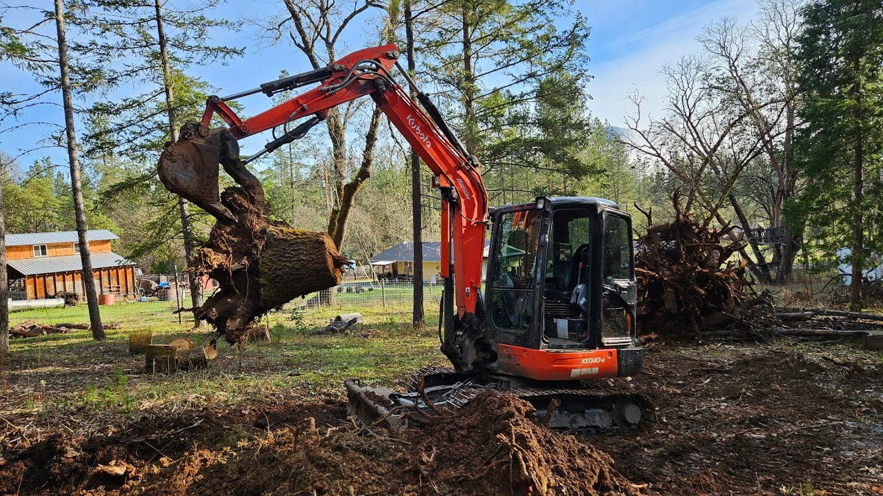 Can you dig stumps with the Kubota KX-040-4 excavator ?