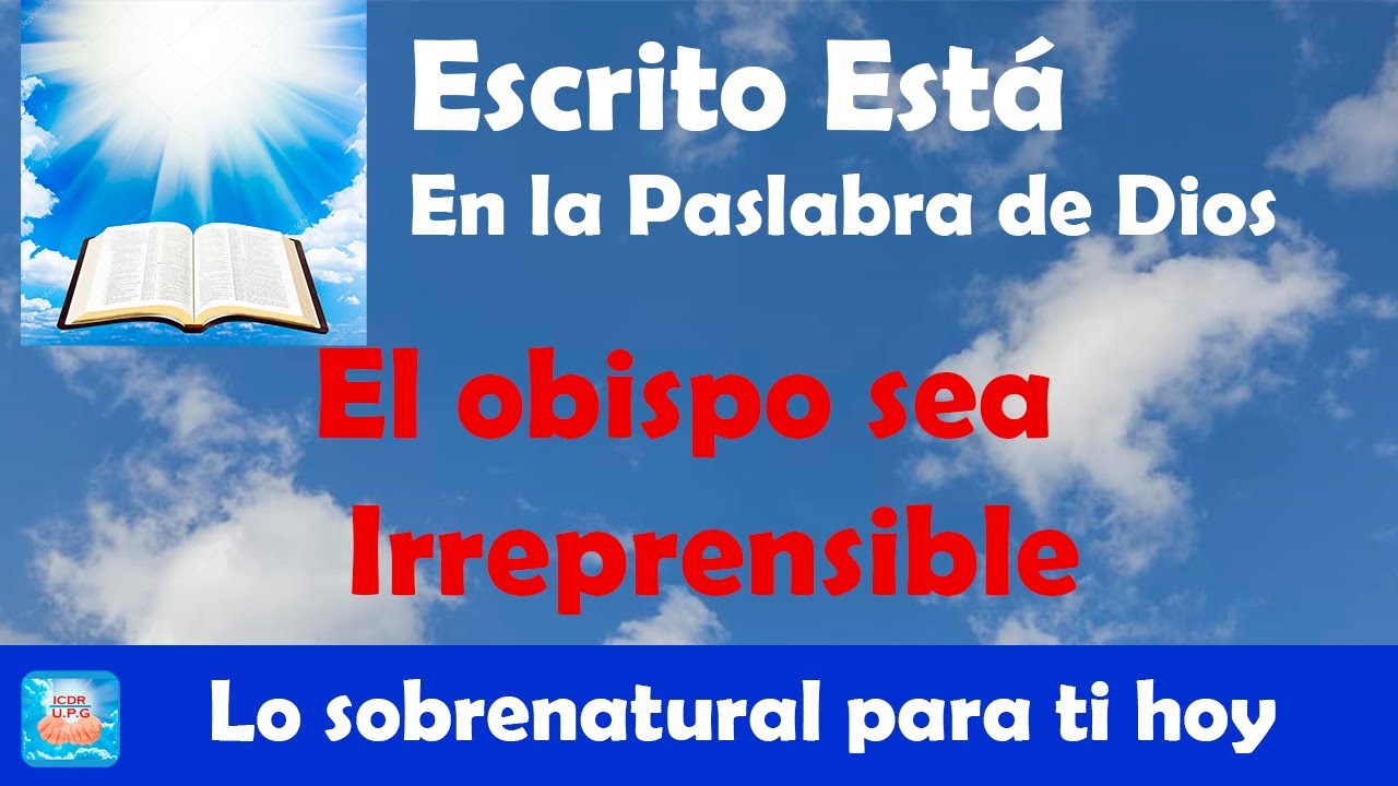 El obispo sea irreprensible