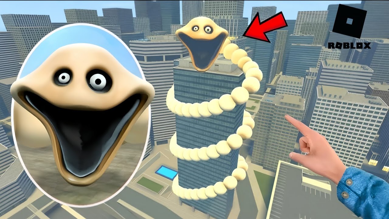 Tantangan Ke Atas Gedung - ROBLOX | Scary Worm Tower Go Up