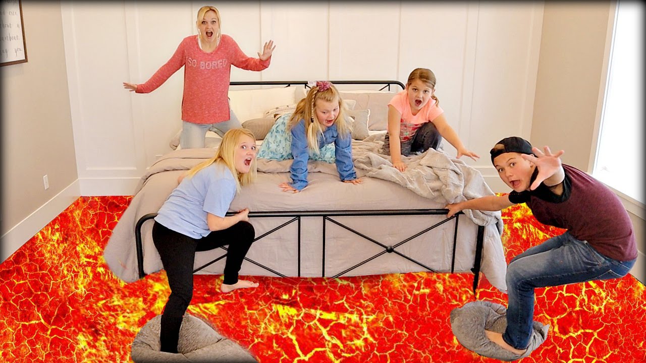 The FLOOR is LAVA while STUCK in our HOUSE!